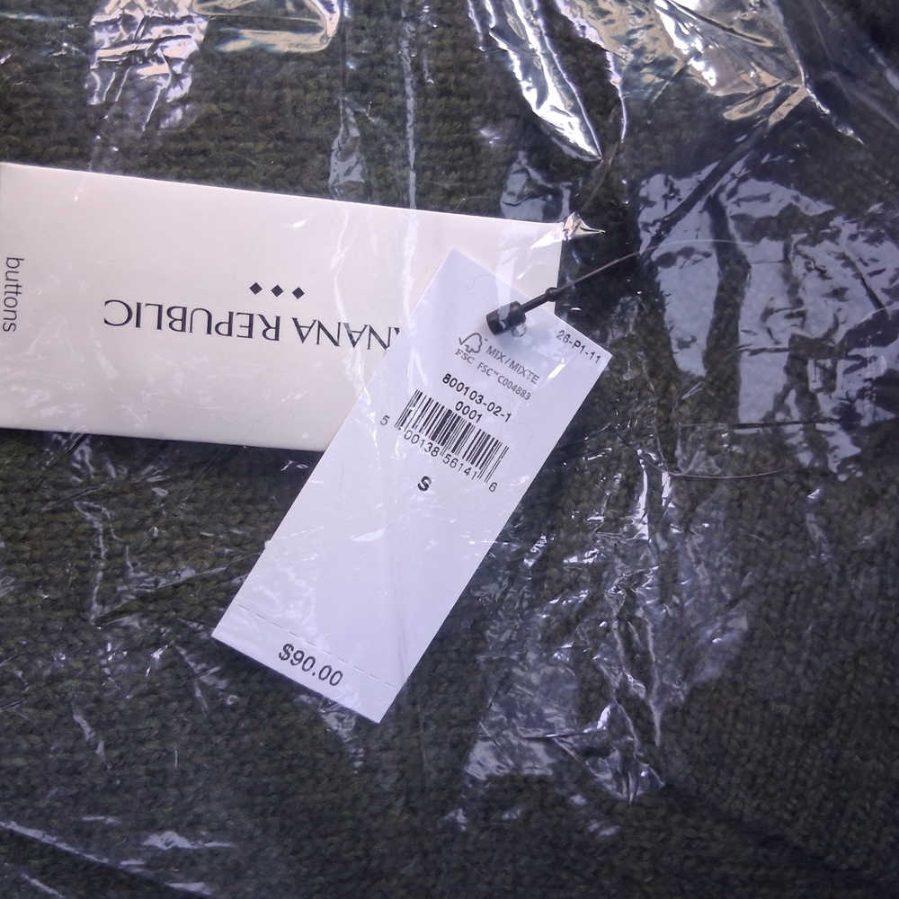 Banana Republic Olive Green Men's Cardigan Sweater